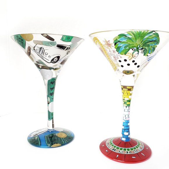 Set - Lolita Las Vegas and Lolita Millionaire Martini Glasses - Picture 2 of 11